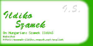 ildiko szamek business card