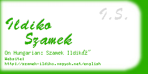 ildiko szamek business card